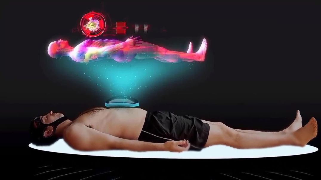 ⁣New healing table uses light and fiber optic arms to heal you.