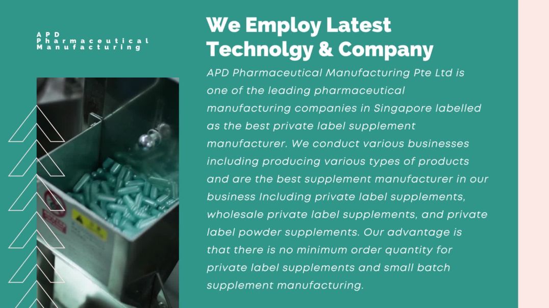 ⁣OEM Health Supplement Manufacturer in Singapore - APD Pharmaceutical Manufacturing