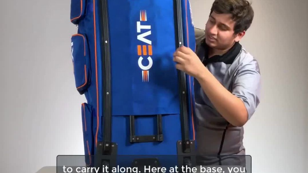CEAT Grip Master Stand Up Cricket Kit Bag - Wheelie