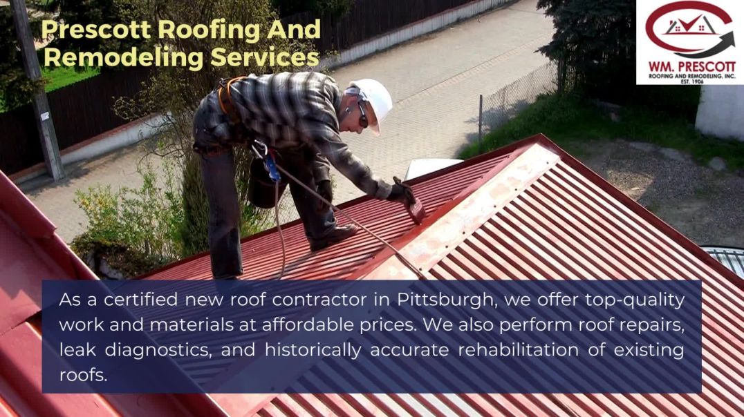 ⁣Residential Roofing and Repair in Pittsburgh - WM. Prescott Roofing and Remodeling Inc.