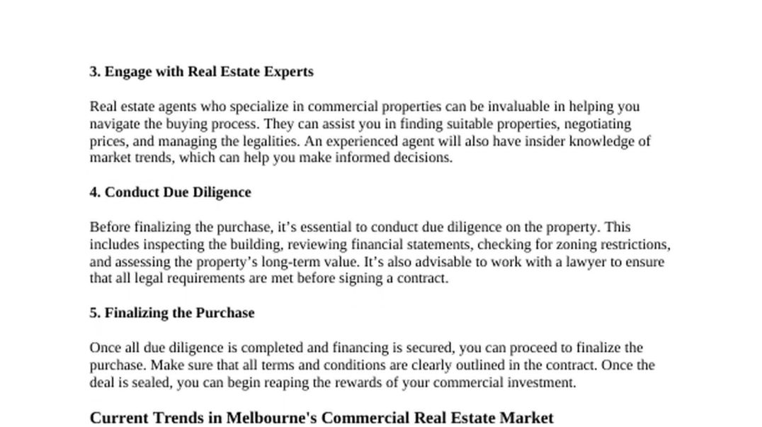 ⁣A Comprehensive Guide to Commercial Property in Melbourne