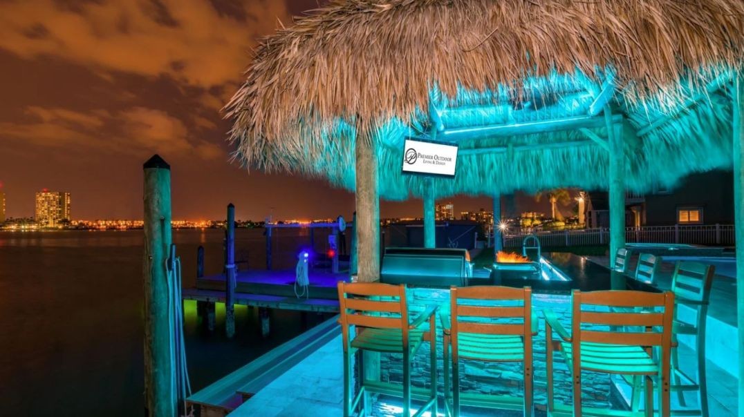 ⁣PREMIER OUTDOOR LIVING AND DESIGN, INC - Stylish Outdoor Fireplace in Tampa, FL